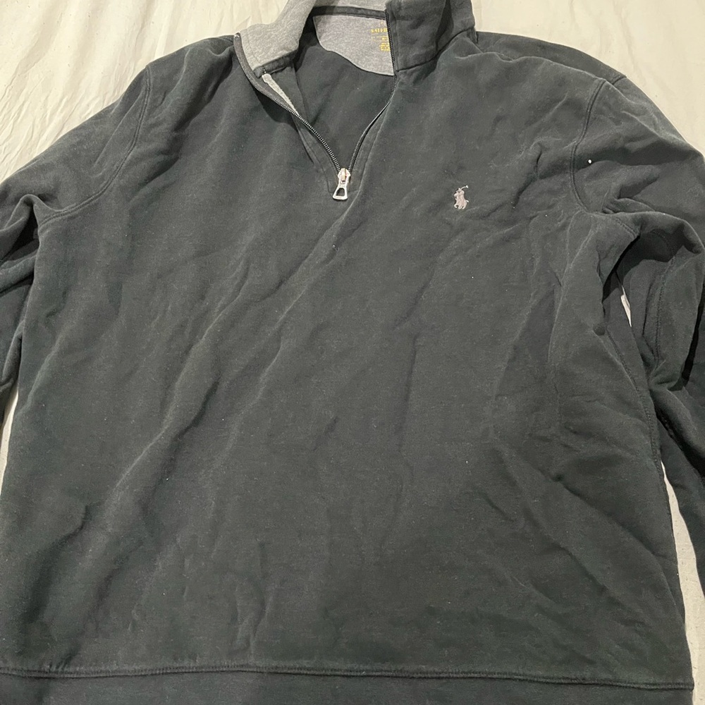 Ralph Lauren Black and Gray Half-Zip Pullover